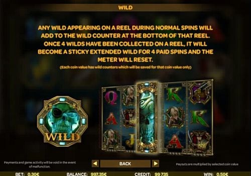 Описание Wild в онлайн слоте Skulls of Legend