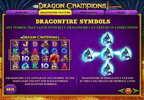 Игровой бонус в слоте Dragon Champions